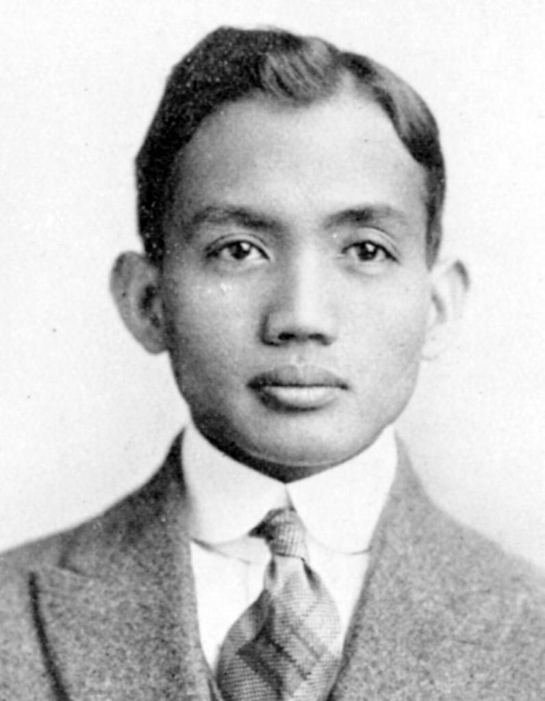 A photo of Rudolfo Hulen Fernandez, the first Filipino student at Rice University.