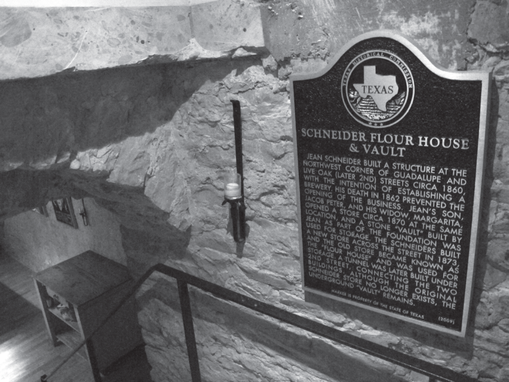 An image of the Schneider Flour House & Vault historic plaque.