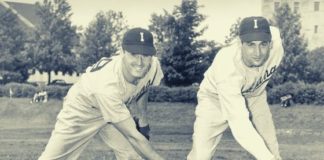 Jim McGee (left) and Bill Tosheff were the Hoosiers’ dominant pitchers in 1949.