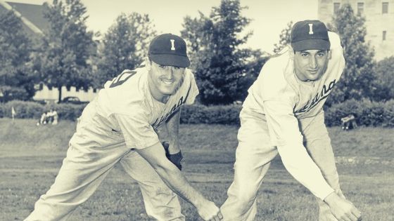 Jim McGee (left) and Bill Tosheff were the Hoosiers’ dominant pitchers in 1949.