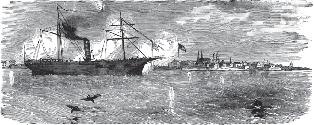 An illustration of the USS South Carolina