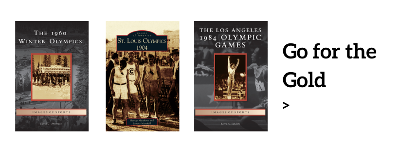 American Olympics history books banner ad.