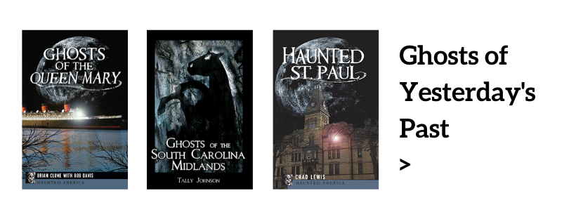 Haunted history books banner ad.