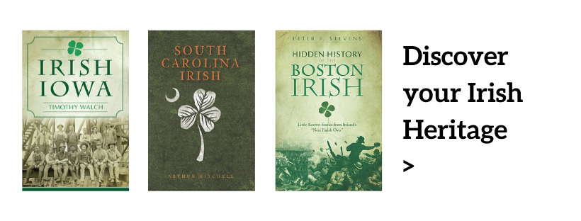 Irish heritage history books banner ad.
