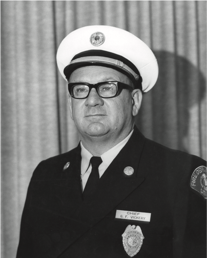 A photo of fire chief Gordon Vickery in uniform