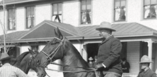 Teddy Roosevelt on his horse