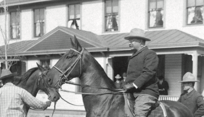 Teddy Roosevelt on his horse