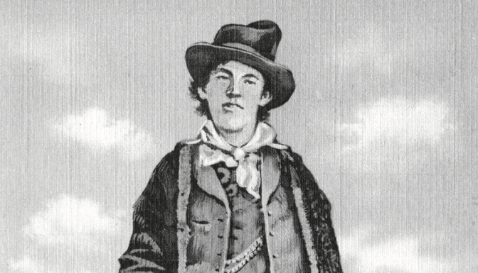 An postcard photo of Billy the Kid