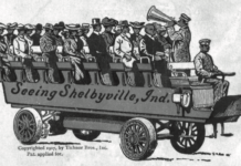 A postcard photo of a tourism carriage