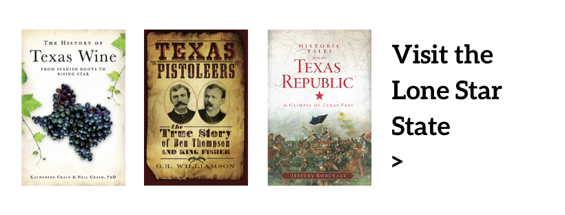 Texas history books banner ad.
