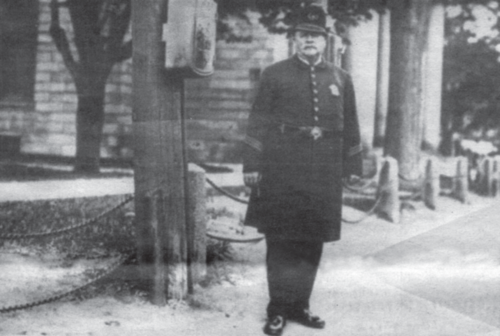 An image of Boston Irish police officer Barney McGnniskin.