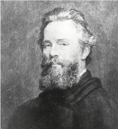 A portrait of author Herman Melville