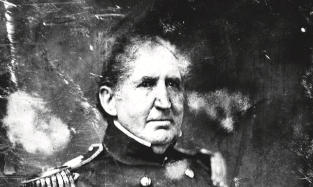 A portrait of Colonel Ichabod Crane in uniform
