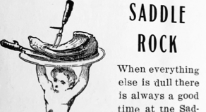 An ad for Saddle Rock Restaurant