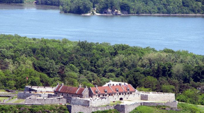 An photo of Fort Ticonderoga from a distance