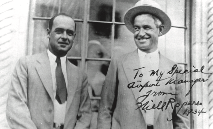 An autographed photo of Will Rogers and Charlie Short