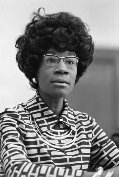 A portrait of Shirley Chisholm