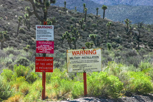 Warning signs at Area 51